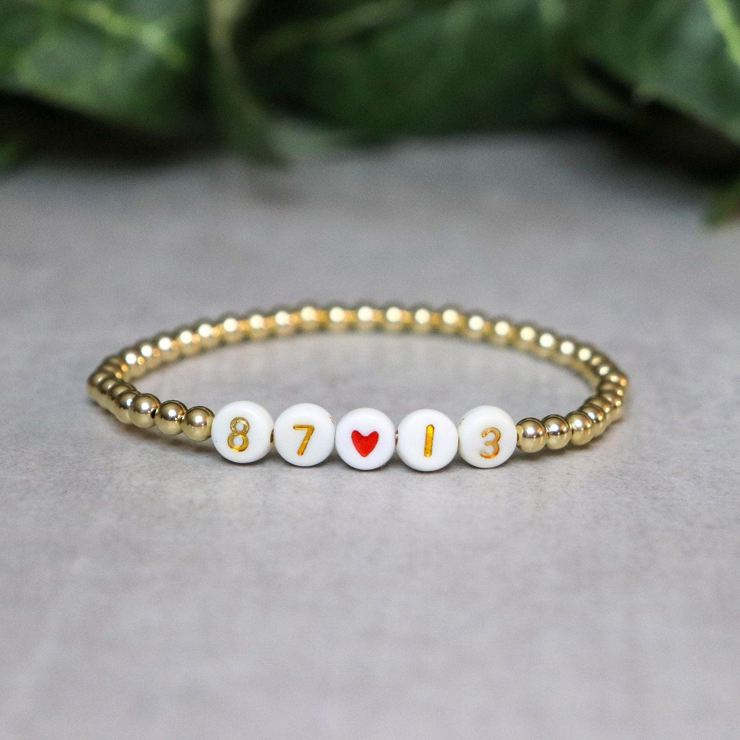 Numbers Game Day Dainty Bracelet