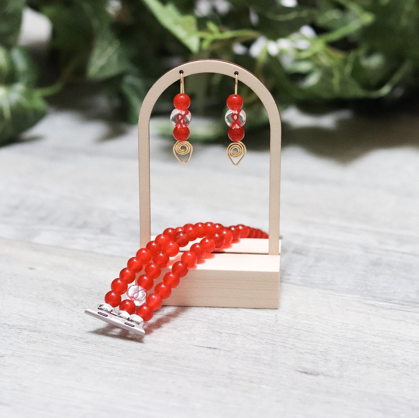 Red Ribbon Earrings