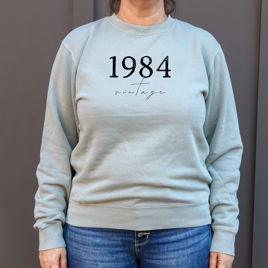 Stamped Birthday Crewneck Sweatshirt