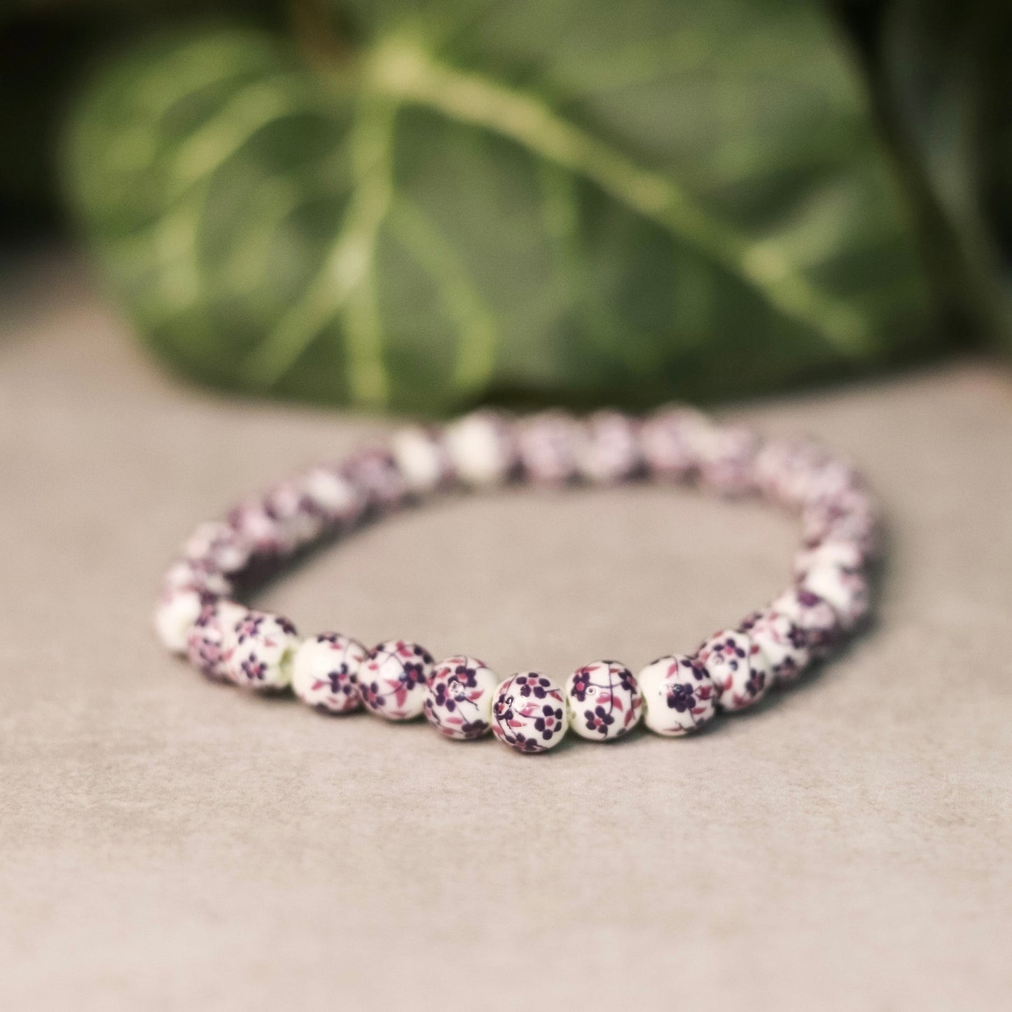 Purple Floral Bracelet