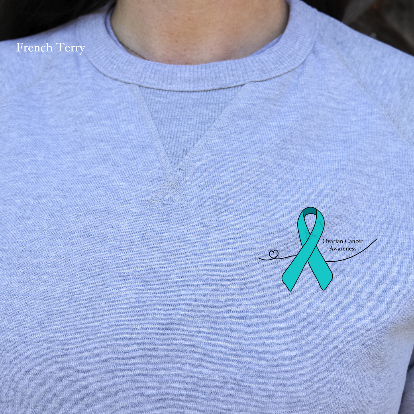 Ovarian Cancer Awareness Crewneck Sweatshirt