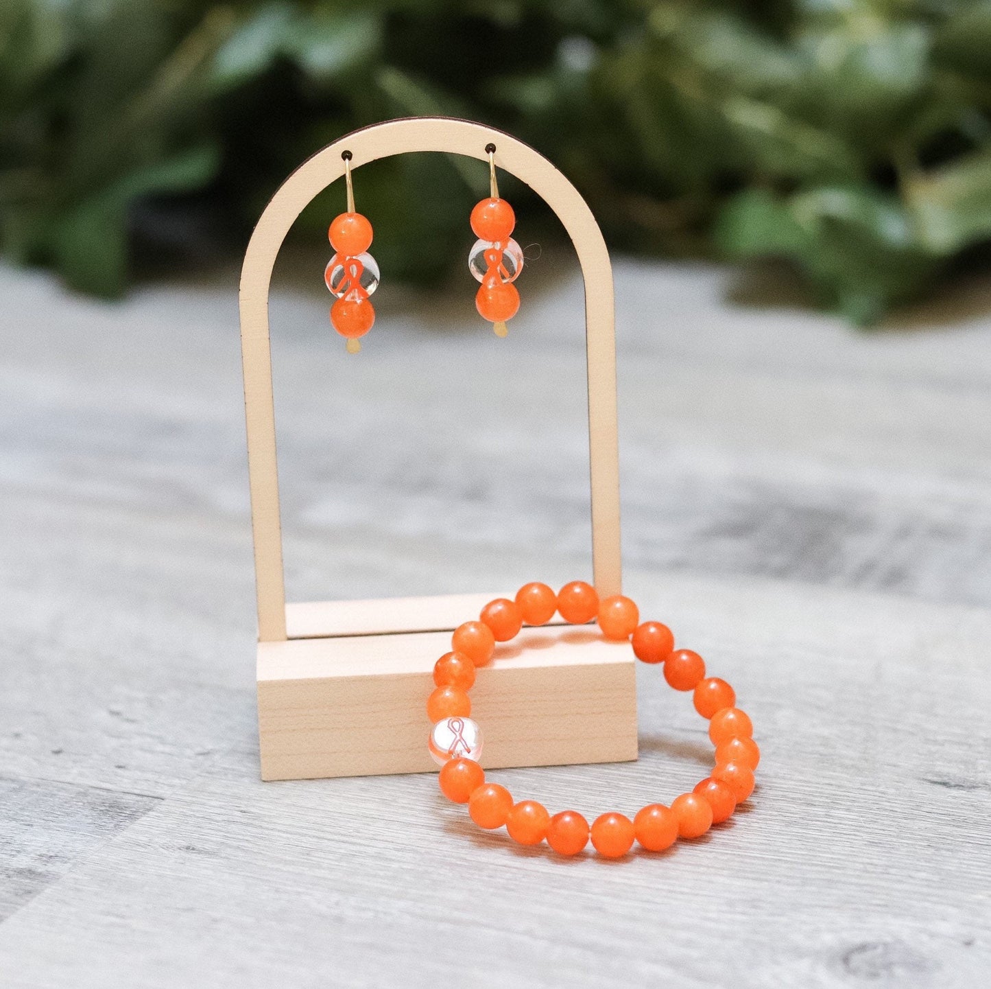 Orange Ribbon Bracelet