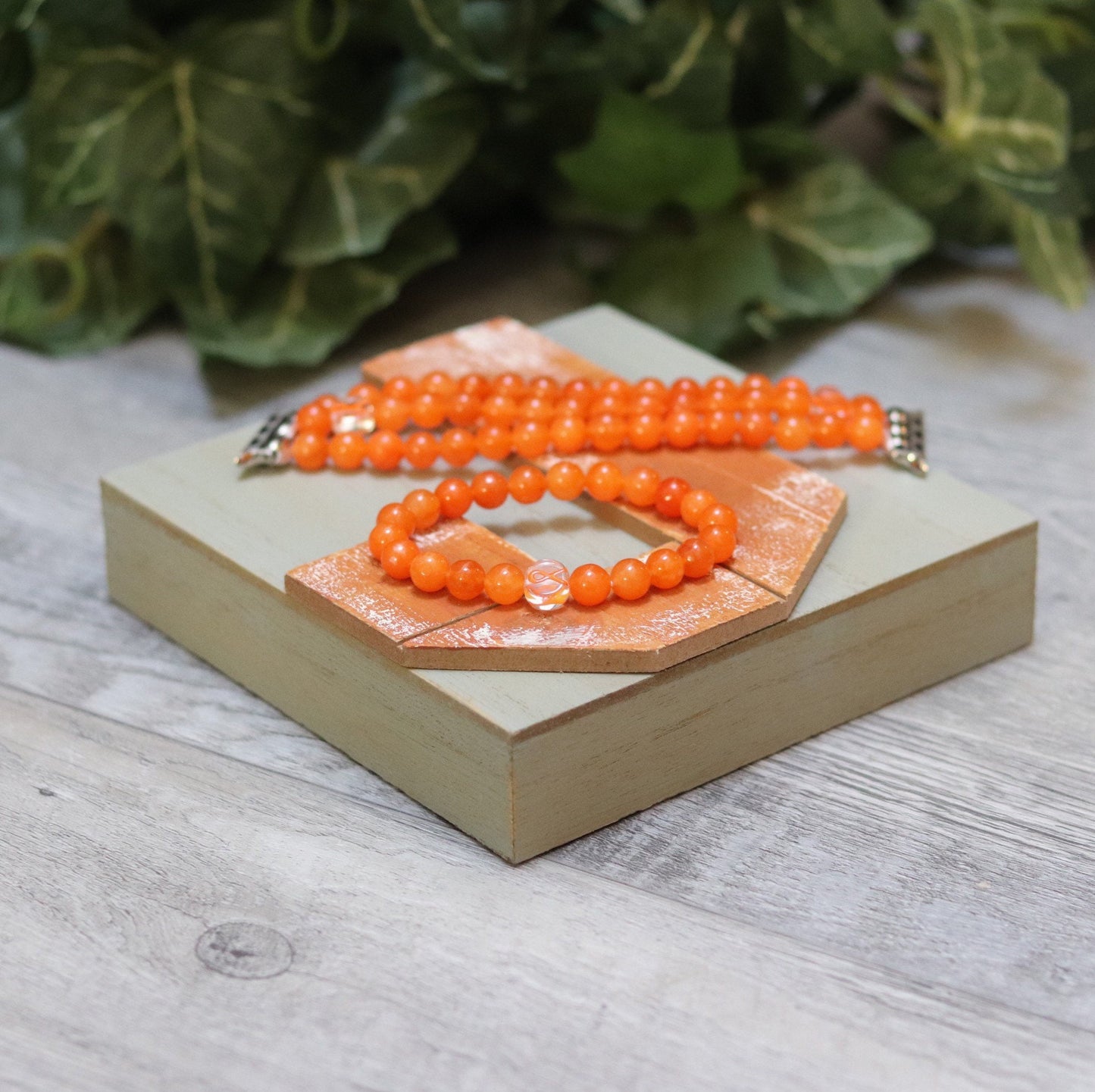 Orange Ribbon Bracelet