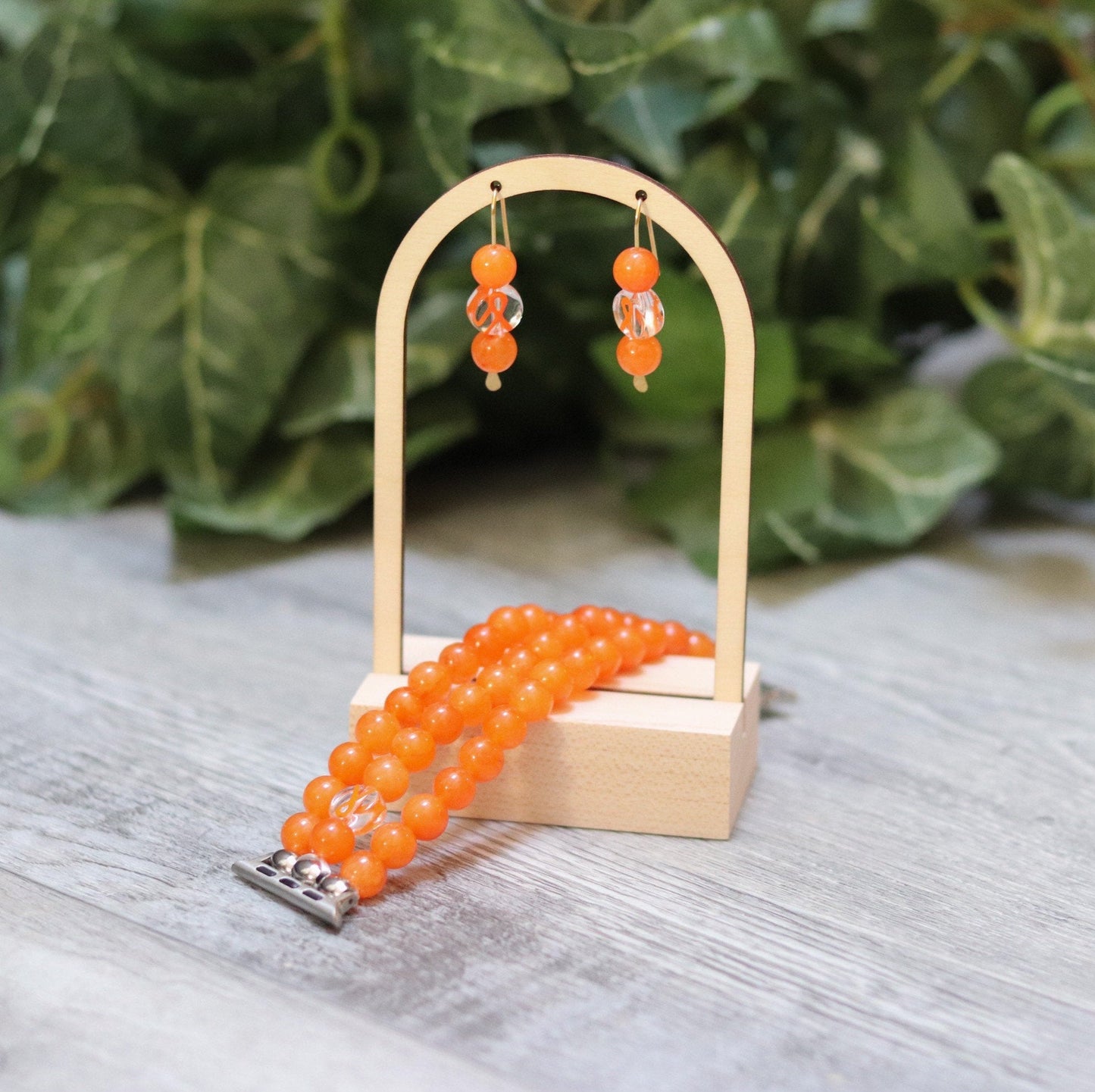 Orange Ribbon Earrings