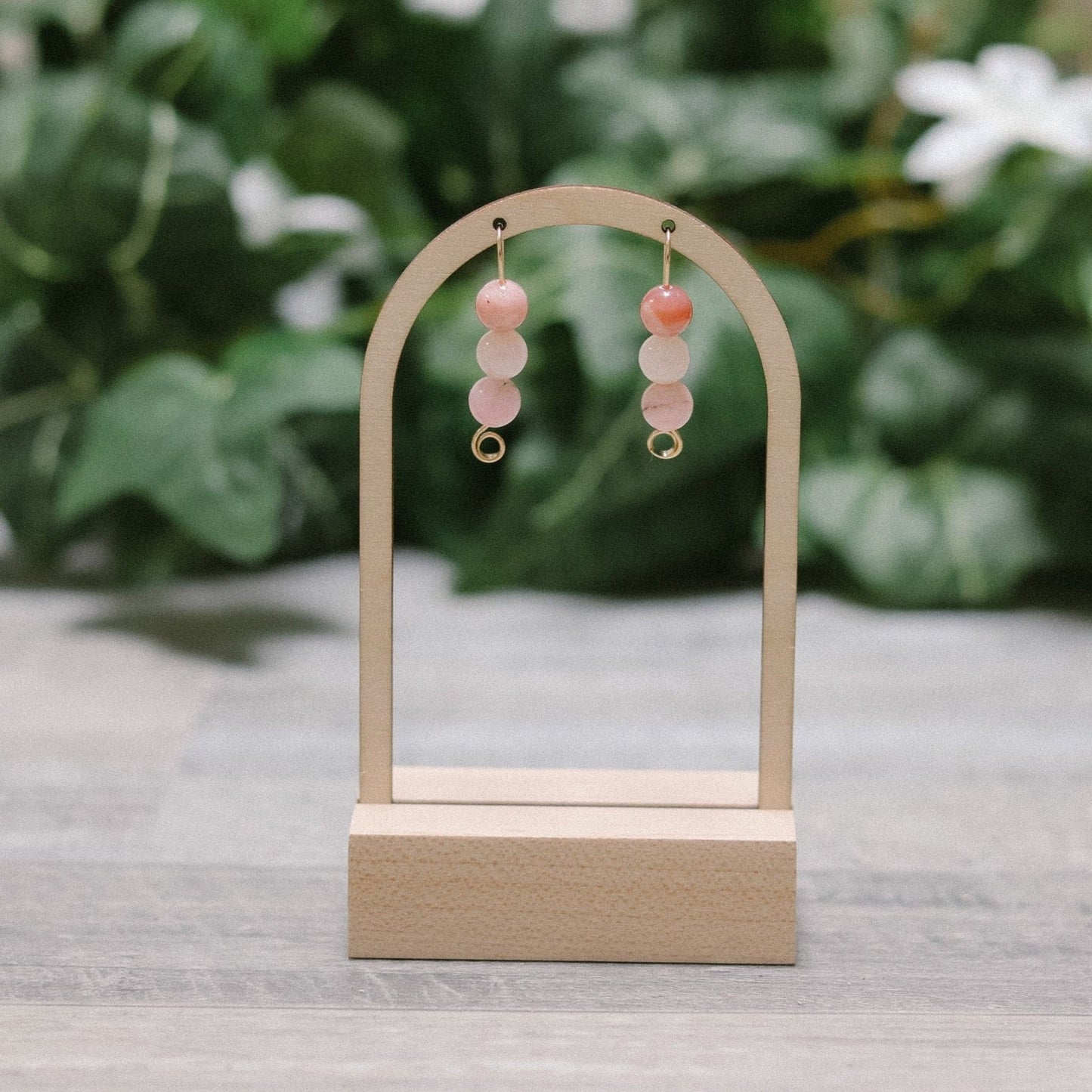 Peruvian Pink Opal Earrings