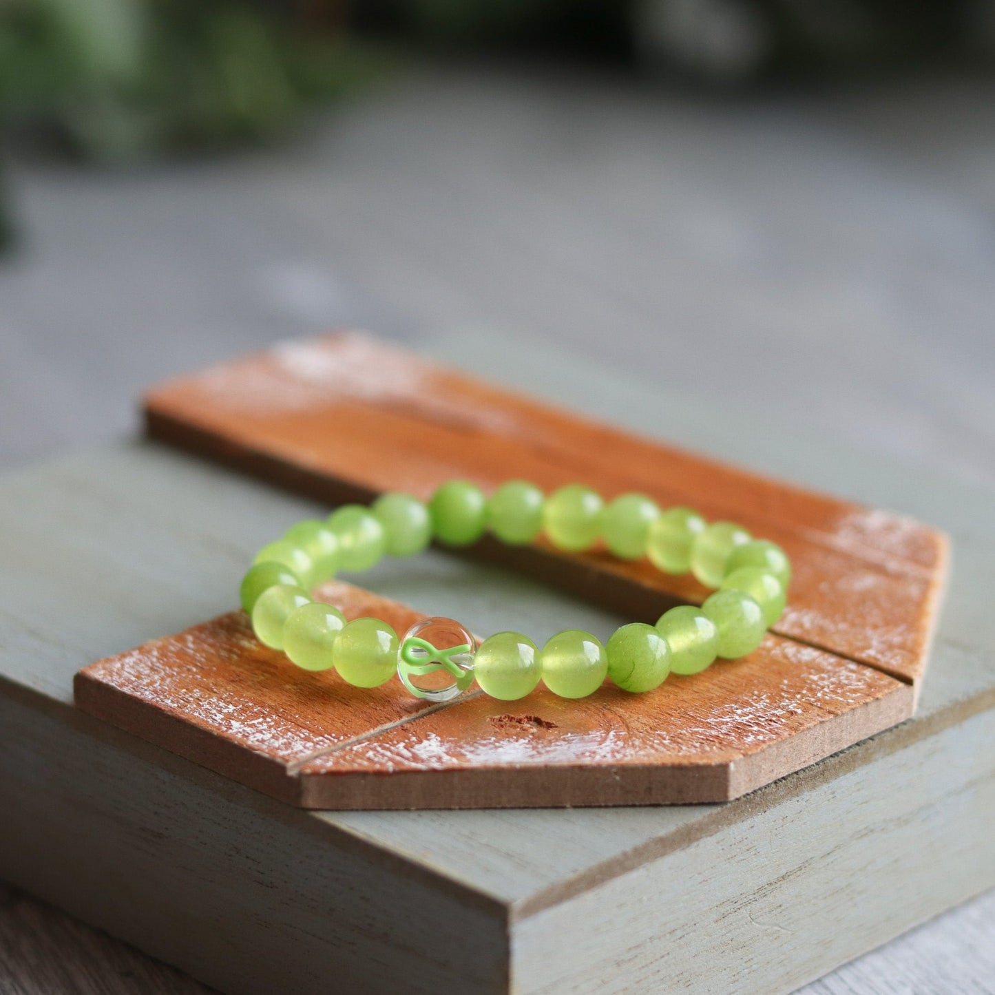 Lime Green Ribbon Bracelet